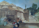 russell flint under the palace terrace, compiegne