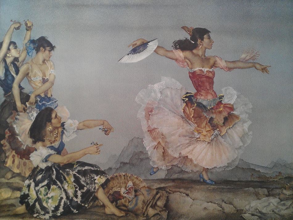 sir william russell flint Danza Montana signed limited edition print