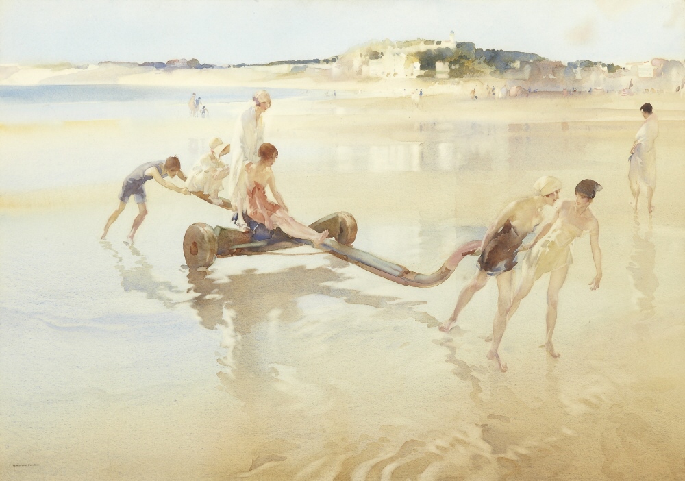 russell flint watercolour, mock toil