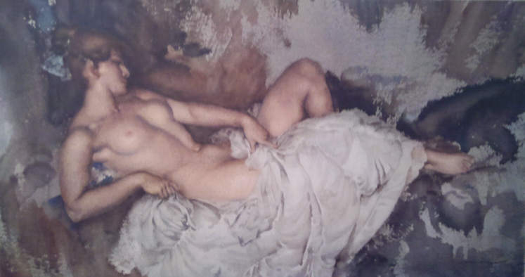 russell flint reclining nude print